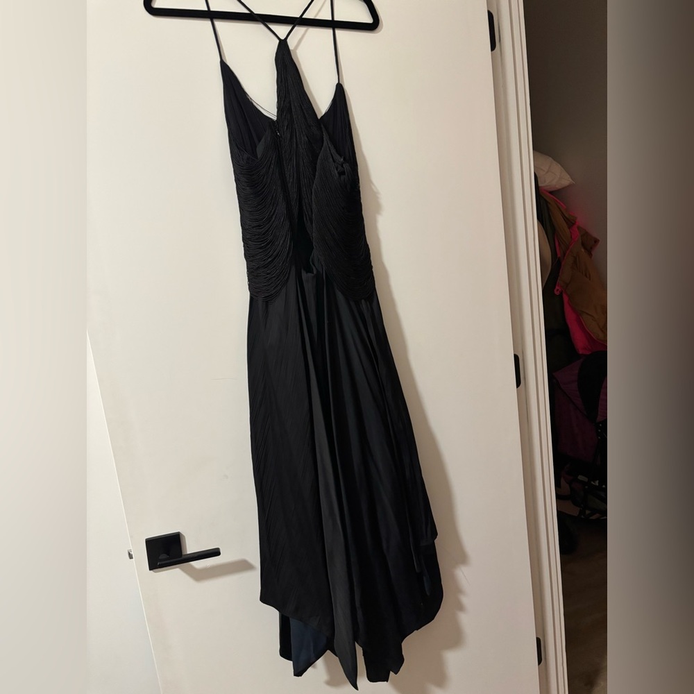 NWT Anthropologie Fringe Bodice Mini Dress — black — size 14 / large - Picture 10 of 10